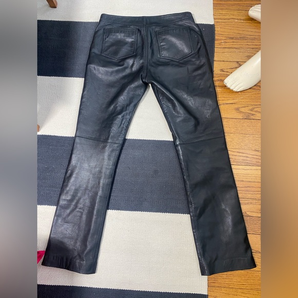 Y2K Heart Moon Star black leather pants size 6 - Picture 11 of 12